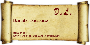 Darab Luciusz névjegykártya